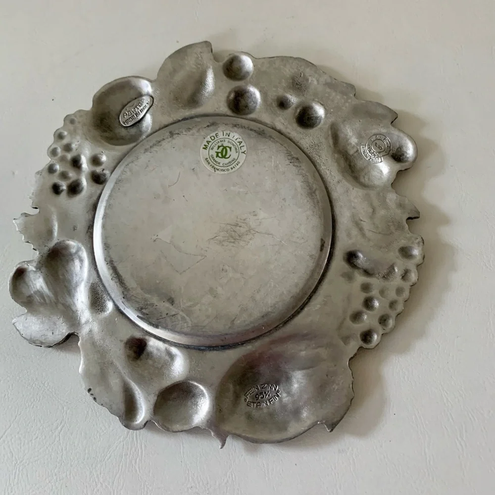 Pewter Wine Drip Tray Williams Sonoma Made In Italy